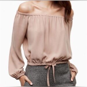 Wilfred Eleanora Blouse S Off Shoulder Blush Pink Aritzia